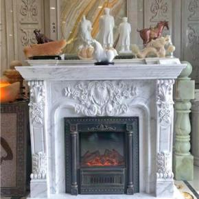 Indoor Marble Fireplace