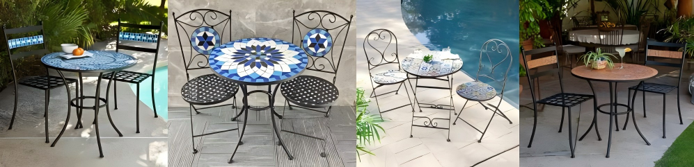 Ceramic Mosaic Bistro Patio Garden Set